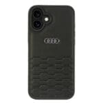 Audi Synthetic Leather Black Hardcase AU-TPUPCIP16M-GT/D2-BK Kryt iPhone 16 Plus