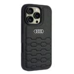Audi Synthetic Leather Black Hardcase AU-TPUPCIP16P-GT/D2-BK Kryt iPhone 16 Pro