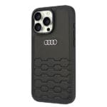 Audi Synthetic Leather Black Hardcase AU-TPUPCIP16PM-GT/D2-BK Kryt iPhone 16 Pro Max