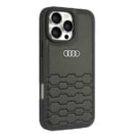 Audi Synthetic Leather Black Hardcase AU-TPUPCIP16PM-GT/D2-BK Kryt iPhone 16 Pro Max