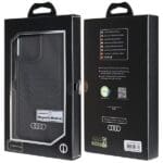 Audi Synthetic Leather MagSafe Black Hardcase AU-TPUPCMIP13PM-GT/D3-BK Kryt iPhone 13 Pro Max