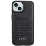 Audi Synthetic Leather MagSafe Black Hardcase AU-TPUPCMIP15M-GT Kryt iPhone 14 Plus/15 Plus