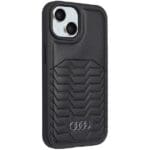 Audi Synthetic Leather MagSafe Black Hardcase AU-TPUPCMIP15M-GT Kryt iPhone 14 Plus/15 Plus