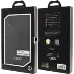 Audi Synthetic Leather MagSafe Black Hardcase AU-TPUPCMIP15M-GT Kryt iPhone 14 Plus/15 Plus