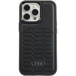 Audi Synthetic Leather MagSafe Black Hardcase AU-TPUPCMIP15P-GT/D3-BK Kryt iPhone 15 Pro