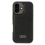 Audi Synthetic Leather MagSafe Black Hardcase AU-TPUPCMIP16-GT/D3-BK Kryt iPhone 16