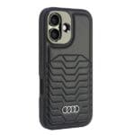 Audi Synthetic Leather MagSafe Black Hardcase AU-TPUPCMIP16-GT/D3-BK Kryt iPhone 16