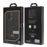 Audi Synthetic Leather MagSafe Black Hardcase AU-TPUPCMIP16-GT/D3-BK Kryt iPhone 16