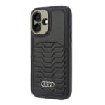 Audi Synthetic Leather MagSafe Black Hardcase AU-TPUPCMIP16M-GT/D3-BK Kryt iPhone 16 Plus
