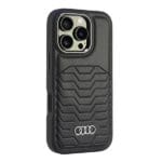 Audi Synthetic Leather MagSafe Black Hardcase AU-TPUPCMIP16P-GT/D3-BK Kryt iPhone 16 Pro