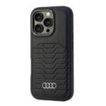 Audi Synthetic Leather MagSafe Black Hardcase AU-TPUPCMIP16P-GT/D3-BK Kryt iPhone 16 Pro