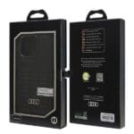 Audi Synthetic Leather MagSafe Black Hardcase AU-TPUPCMIP16P-GT/D3-BK Kryt iPhone 16 Pro