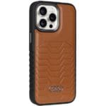 Audi Synthetic Leather MagSafe Brown Hardcase AU-TPUPCMIP14PM-GT/D3-BN Kryt iPhone 14 Pro Max