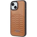 Audi Synthetic Leather MagSafe Brown Hardcase AU-TPUPCMIP15M-GT Kryt iPhone 14 Plus/15 Plus