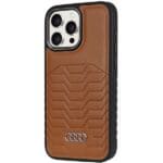Audi Synthetic Leather MagSafe Brown Hardcase AU-TPUPCMIP15PM-GT/D3-BN Kryt iPhone 15 Pro Max
