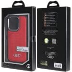 Audi Synthetic Leather MagSafe Red Hardcase AU-TPUPCMIP14P-GT/D3-RD Kryt iPhone 14 Pro