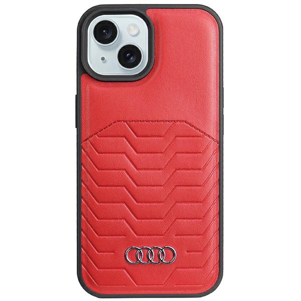 Audi Synthetic Leather MagSafe Red Hardcase AU-TPUPCMIP15-GT/D3-RD Kryt iPhone 13/14/15