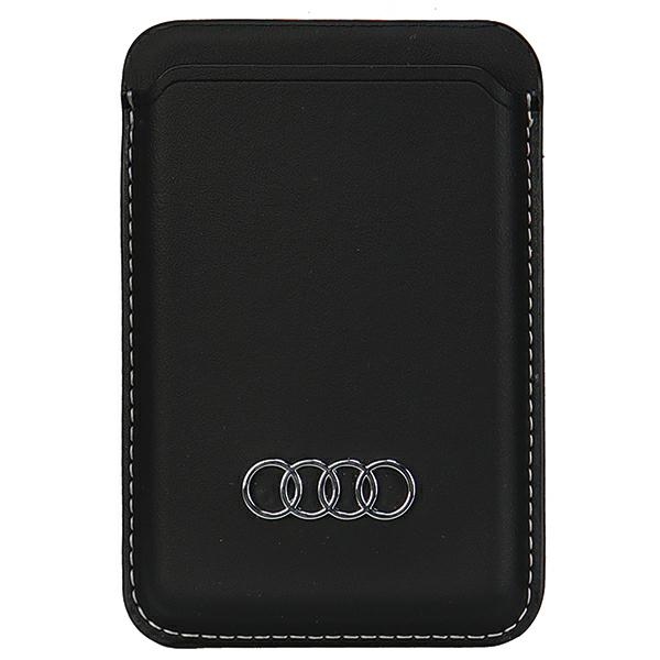 Audi Synthetic Leather Wallet Card Slot Black MagSafe AU-MSCH-Q3/D1-BK