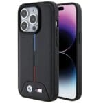 BMW BMHCP15L22PVTK Black Hardcase Quilted Tricolor Kryt iPhone 15 Pro