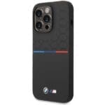 BMW BMHCP15L22SMPK Black Silicone Pattern Kryt iPhone 15 Pro