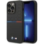BMW BMHCP15L22SMPK Black Silicone Pattern Kryt iPhone 15 Pro