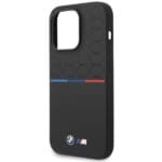 BMW BMHCP15L22SMPK Black Silicone Pattern Kryt iPhone 15 Pro