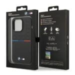 BMW BMHCP15L22SMPK Black Silicone Pattern Kryt iPhone 15 Pro