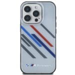 BMW BMHCP16L23HTRAG Grey Hardcase Motorsport IML Random Stripes Kryt iPhone 16 Pro