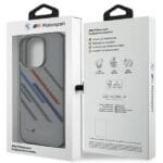 BMW BMHCP16L23HTRAG Grey Hardcase Motorsport IML Random Stripes Kryt iPhone 16 Pro