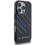 BMW BMHCP16L23HTRAK Black Hardcase Motorsport IML Random Stripes Kryt iPhone 16 Pro