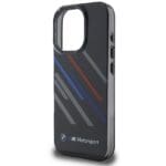 BMW BMHCP16L23HTRAK Black Hardcase Motorsport IML Random Stripes Kryt iPhone 16 Pro