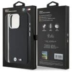 BMW BMHCP16L23PMWK Black Hardcase M Smooth Full Wrapped Metal Kryt iPhone 16 Pro