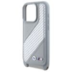 BMW BMHCP16L23PSCCG Grey Hardcase M Edition Carbon Stripe & Strap Kryt iPhone 16 Pro