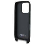 BMW BMHCP16L23PSVTK Black Hardcase M Edition Carbon Tricolor Lines & Strap Kryt iPhone 16 Pro