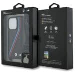 BMW BMHCP16L23PSVTK Black Hardcase M Edition Carbon Tricolor Lines & Strap Kryt iPhone 16 Pro