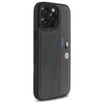BMW BMHCP16L23PUPVA Anthracite Hardcase M Perforated Tricolor Detail Line Kryt iPhone 16 Pro