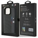 BMW BMHCP16L23PUPVA Anthracite Hardcase M Perforated Tricolor Detail Line Kryt iPhone 16 Pro
