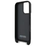 BMW BMHCP16M23PSCCK Black Hardcase M Edition Carbon Stripe & Strap Kryt iPhone 16 Plus