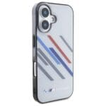 BMW BMHCP16S23HTRAG Grey Hardcase Motorsport IML Random Stripes Kryt iPhone 16