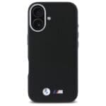 BMW BMHCP16S23PMWK Black Hardcase M Smooth Full Wrapped Metal Kryt iPhone 16
