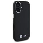 BMW BMHCP16S23PMWK Black Hardcase M Smooth Full Wrapped Metal Kryt iPhone 16