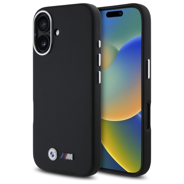 BMW BMHCP16S23PMWK Black Hardcase M Smooth Full Wrapped Metal Kryt iPhone 16