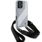 BMW BMHCP16S23PSCCG Grey Hardcase M Edition Carbon Stripe & Strap Kryt iPhone 16