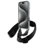 BMW BMHCP16S23PSCCG Grey Hardcase M Edition Carbon Stripe & Strap Kryt iPhone 16