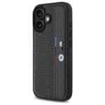 BMW BMHCP16S23PUPVA Anthracite Hardcase M Perforated Tricolor Detail Line Kryt iPhone 16