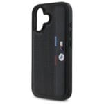 BMW BMHCP16S23PUPVK Black Hardcase M Perforated Tricolor Detail Line Kryt iPhone 16