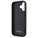 BMW BMHCP16S23PUPVK Black Hardcase M Perforated Tricolor Detail Line Kryt iPhone 16