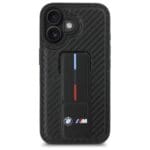 BMW BMHCP16SGSPCCK Black Hardcase M Grip Stand Smooth and Carbon Kryt iPhone 16