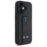 BMW BMHCP16SGSPCCK Black Hardcase M Grip Stand Smooth and Carbon Kryt iPhone 16