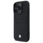 BMW BMHCP16X22RSEPK Black Hardcase Sign Leather Cardslot Kryt iPhone 16 Pro Max